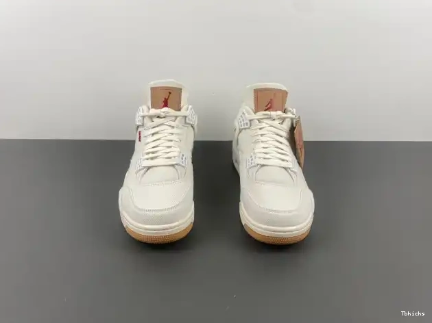Reps TBK AO2571-100 x 'White' Jordan 4 Levi's Air 0417